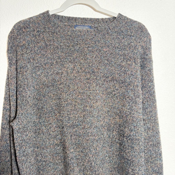 Pendleton Mens Sweater Blue Green Fleck Shetland Wool Crewneck Washable SIZE L - Picture 4 of 13
